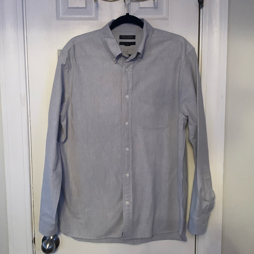 Banana Republic Light Blue Button Down Shirt Size M #517